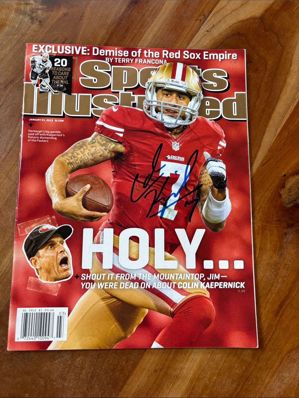 NFL 49er’s Colin Kaepernick Autographed SI Magazine Cover